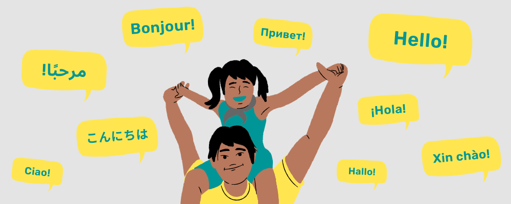 Multilingual Child Saying Hello (Website - Blog)